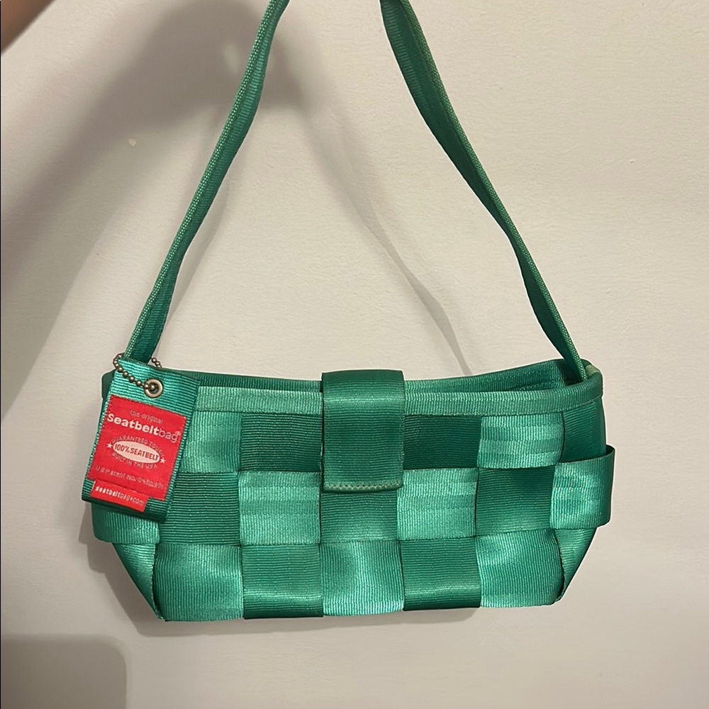 HARVEYS Green Woven Shoulder Bag